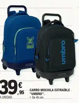 E.Leclerc UMBRO Carro mochila extraíble oferta