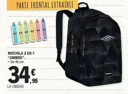 E.Leclerc UMBRO Mochila 2 en 1 oferta