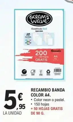 E.Leclerc Recambio banda color a4 oferta