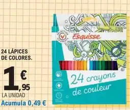 E.Leclerc 24 lápices de colores oferta