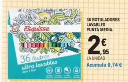 E.Leclerc 36 rotuladores lavables punta media oferta