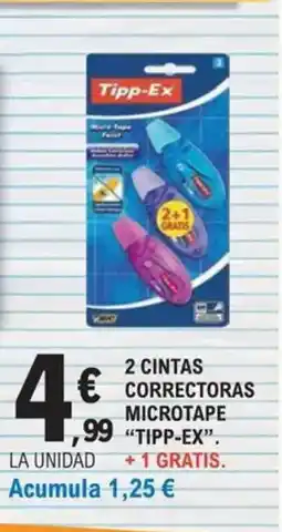 E.Leclerc TIPP-EX 2 cintas correctoras microtape oferta