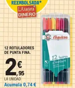 E.Leclerc 12 rotuladores de punta fina oferta