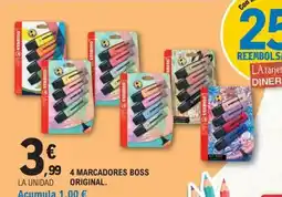 E.Leclerc 4 marcadores boss original oferta
