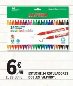 E.Leclerc ALPINO Estuche 24 rotuladores dobles oferta