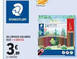 E.Leclerc 20 lápices colores eco oferta