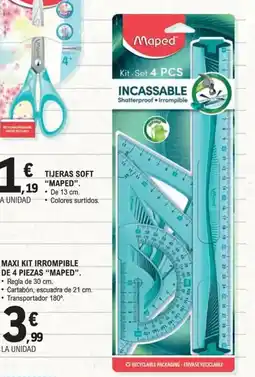 E.Leclerc MAPED Maxi kit irrompible de 4 piezas oferta