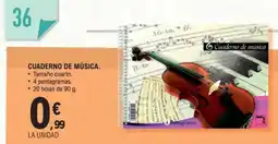 E.Leclerc Cuaderno de música oferta