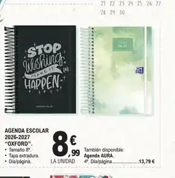 E.Leclerc OXFORD Agenda escolar 2026-2027 oferta