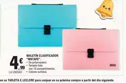 E.Leclerc MKTAPE Maletín clasificador oferta