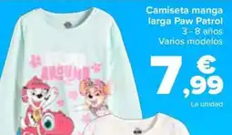 Carrefour Camiseta manga larga Paw Patrol oferta