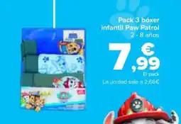 Carrefour Pack 3 bóxer infantil Paw Patrol oferta