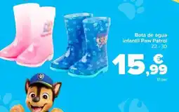 Carrefour Bota de agua infantil Paw Patrol oferta