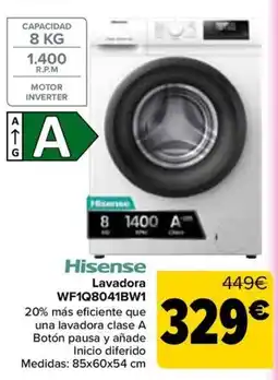 Carrefour HISENSE Lavadora WF1Q8041BW1 oferta