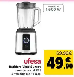 Carrefour UFESA Batidora Vaso Sunset oferta