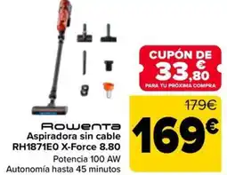 Carrefour ROWENTA Aspiradora sin cable RH1871E0 X-Force 8.80 oferta
