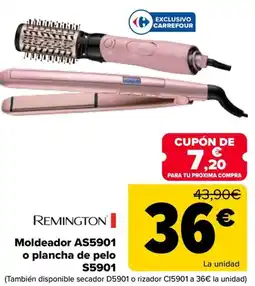 Carrefour REMINGTON Moldeador AS5901 o plancha de pelo S5901 oferta