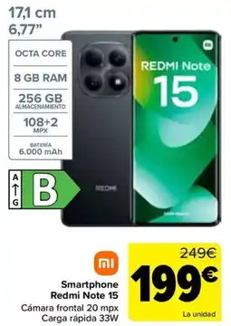 Carrefour Smartphone Redmi Note 15 oferta
