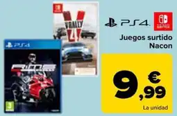 Carrefour PS4 Juegos surtido Nacon oferta