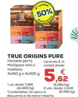 Kiwoko TRUE ORIGINS PURE Húmedo perro Multipack mini o mediano oferta