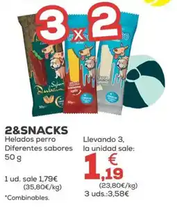 Kiwoko 2&SNACKS Helados perro Diferentes sabores oferta