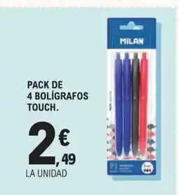 E.Leclerc Pack de 4 bolígrafos touch oferta