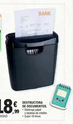 E.Leclerc Destructora de documentos. oferta