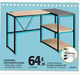 E.Leclerc Escritorio con estantes bajos oferta