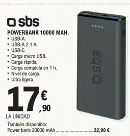 E.Leclerc SBS Powerbank 10000 mah. oferta