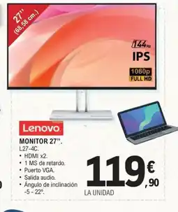 E.Leclerc LENOVO Monitor 27" oferta