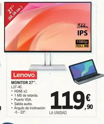 LENOVO Monitor 27"