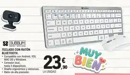 E.Leclerc Teclado con ratón bluetooth oferta