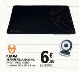E.Leclerc KROM Alfombrilla gaming. knout speed negro oferta