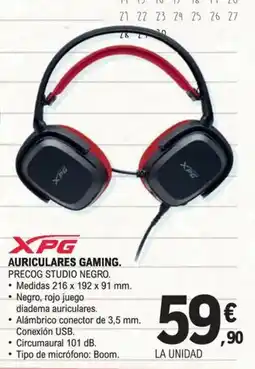 E.Leclerc XPG Auriculares gaming. precog studio negro oferta