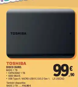 E.Leclerc TOSHIBA Disco duro. oferta
