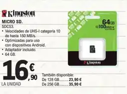 E.Leclerc Micro sd. sdcs3. oferta