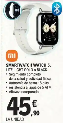 E.Leclerc Smartwatch watch 5. lite light gold o black oferta