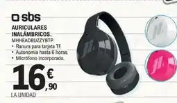 E.Leclerc SBS Auriculares inalámbricos. mhheadbuzzybtp. oferta