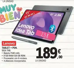 E.Leclerc LENOVO Tablet + pen. idea tab. oferta