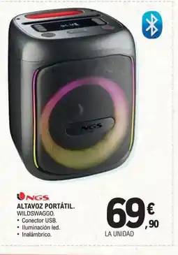 E.Leclerc NGS Altavoz portátil. wildswaggo. oferta