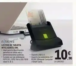 E.Leclerc AISENS Lector de tarjeta inteligente dni oferta