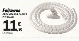 E.Leclerc FELLOWES Organizaror cables zip blanc. oferta