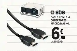 E.Leclerc SBS Cable hdmi 1.4 conectores macho/macho. oferta