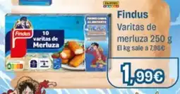 Hiperber FINDUS Varitas de merluza oferta