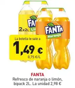 Hiperber FANTA Refresco de naranja o limón, bipack oferta
