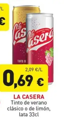 Hiperber LA CASERA Tinto de verano clásico o de limón, lata oferta