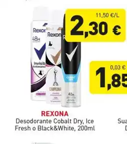Hiperber REXONA Desodorante Cobalt Dry, Ice Fresh o Black&White oferta