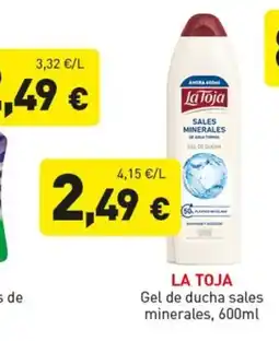 Hiperber LA TOJA Gel de ducha sales minerales oferta