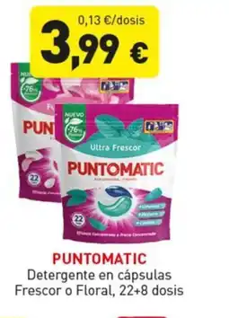 Hiperber PUNTOMATIC Detergente en cápsulas Frescor o Floral, 22+8 dosis oferta
