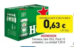 Hiperber HEINEKEN Cerveza, lata oferta